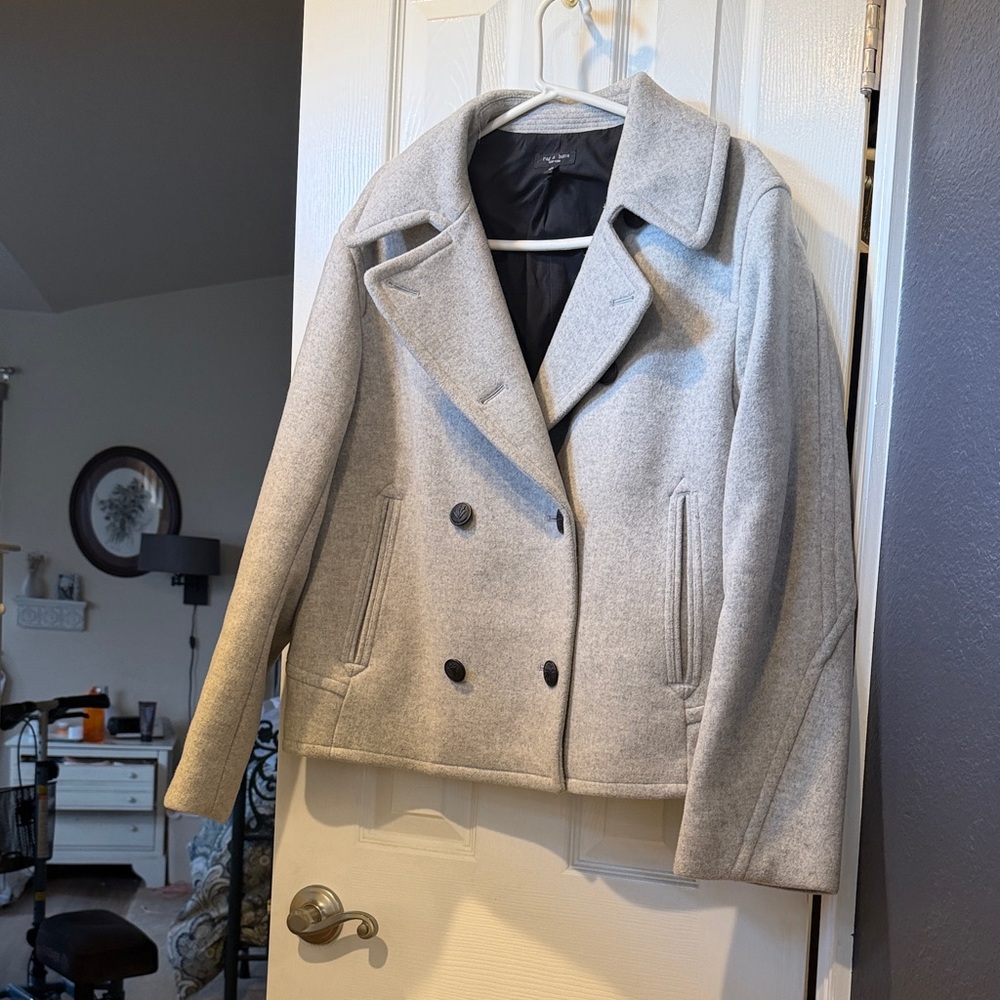 Rag & Bone Light Gray Pea Coat